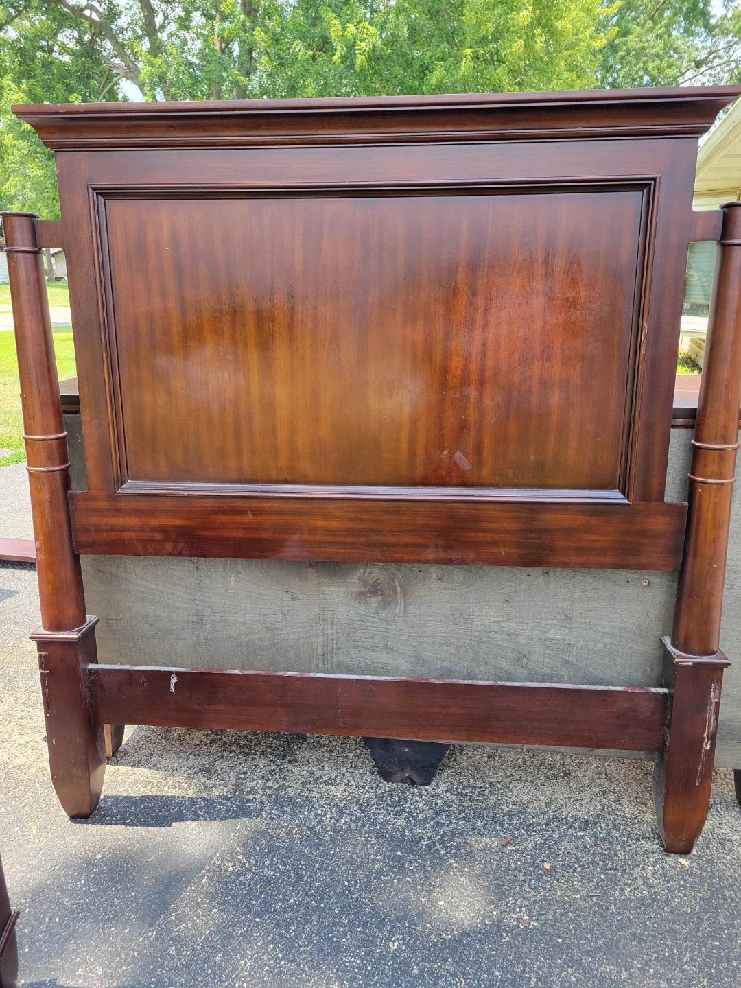 Dark Wood Bedroom Set - Dresser, Cabinet, Headboard - photo 4