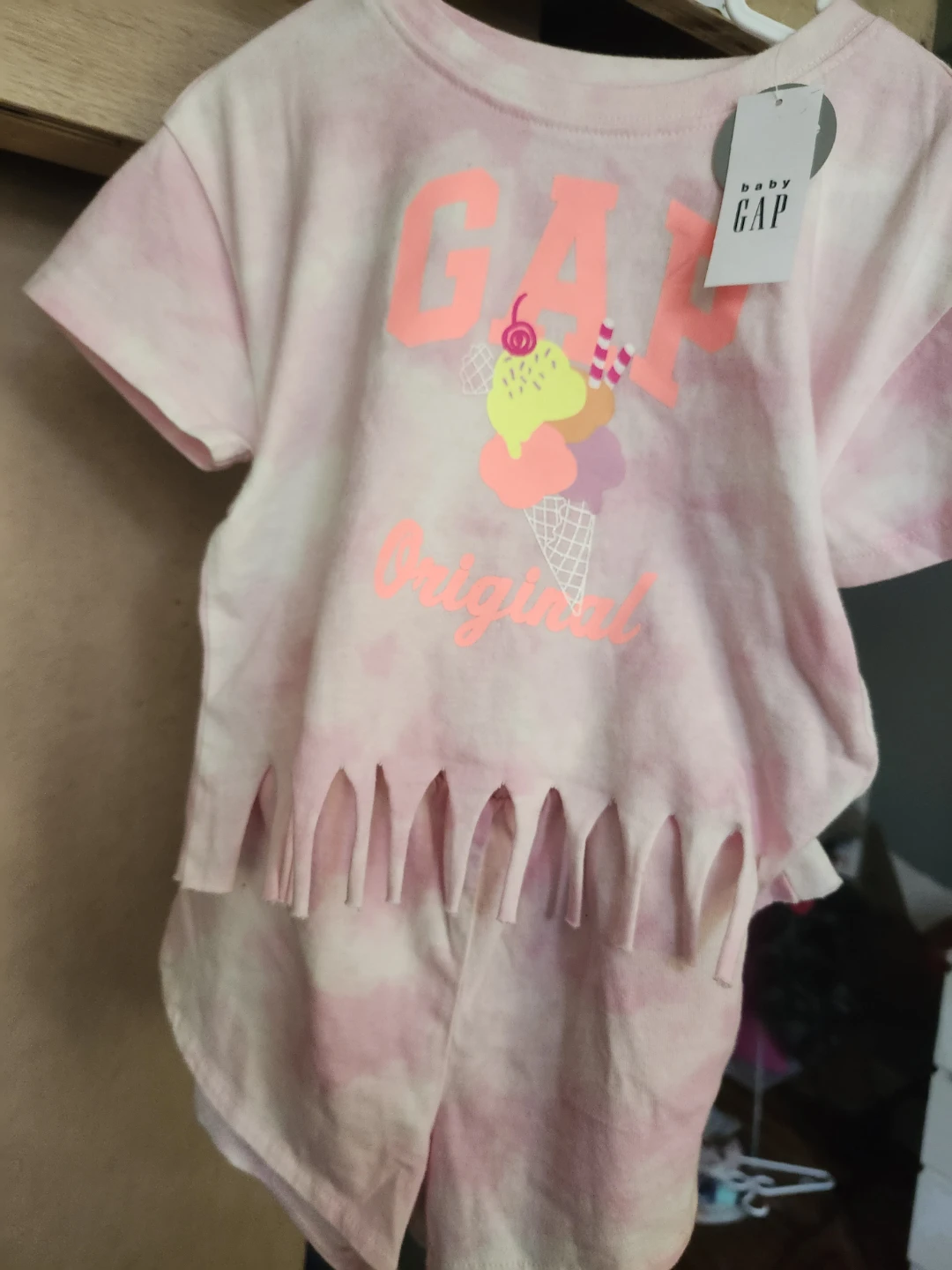 New w/tags  Baby GAP Tie-Dye Ice Cream T-Shirt and Shorts Set