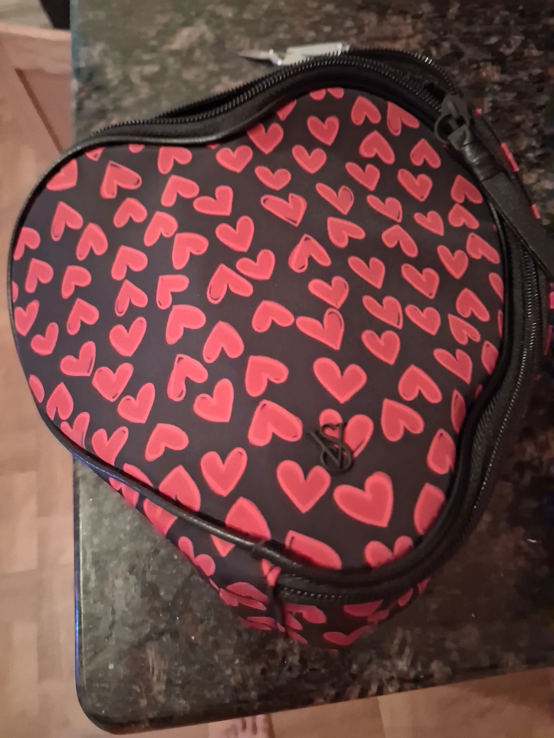 Victoria's Secret Pink Heart Cosmetic Bag