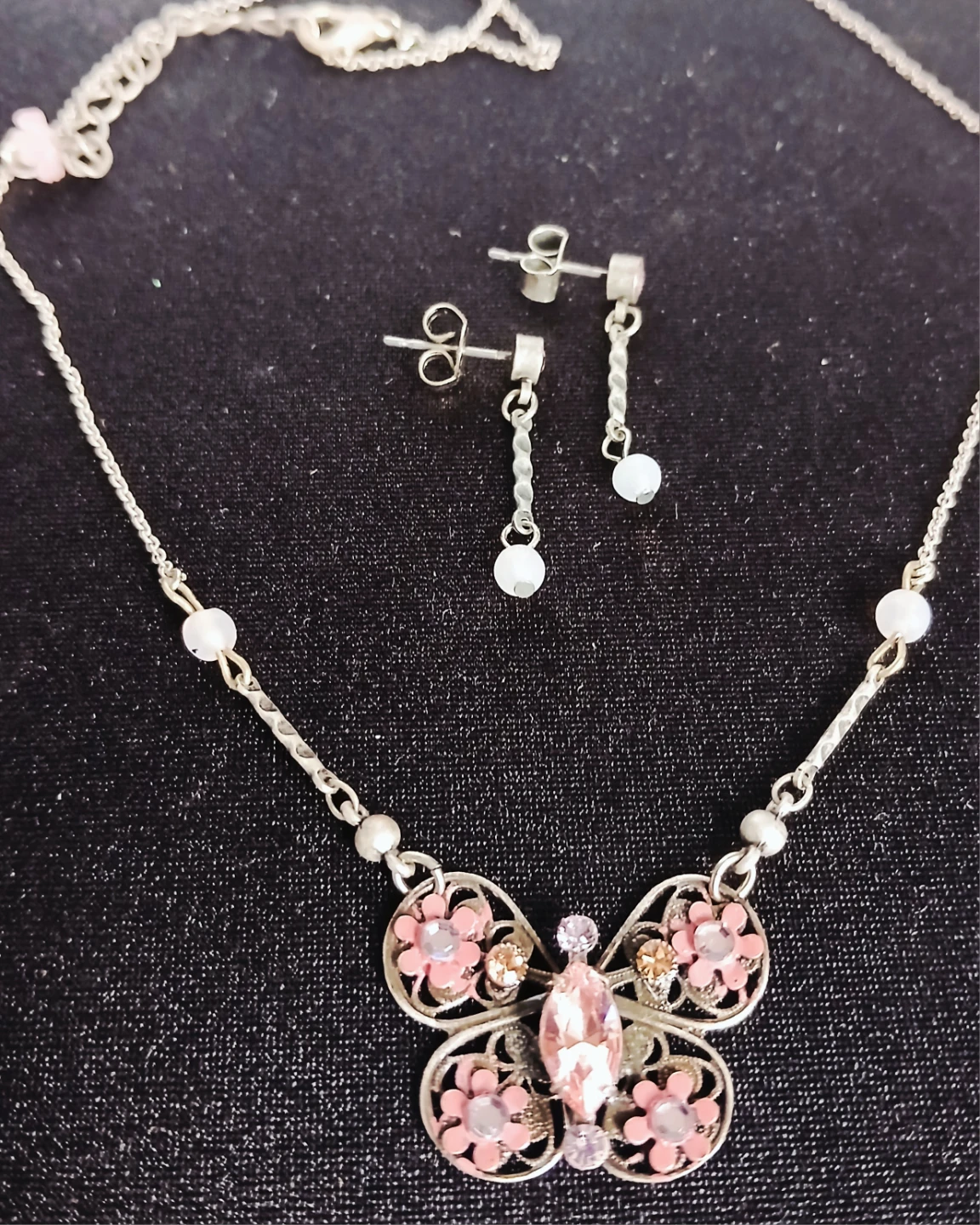 Butterfly Necklace and Earring Set - photo 2
