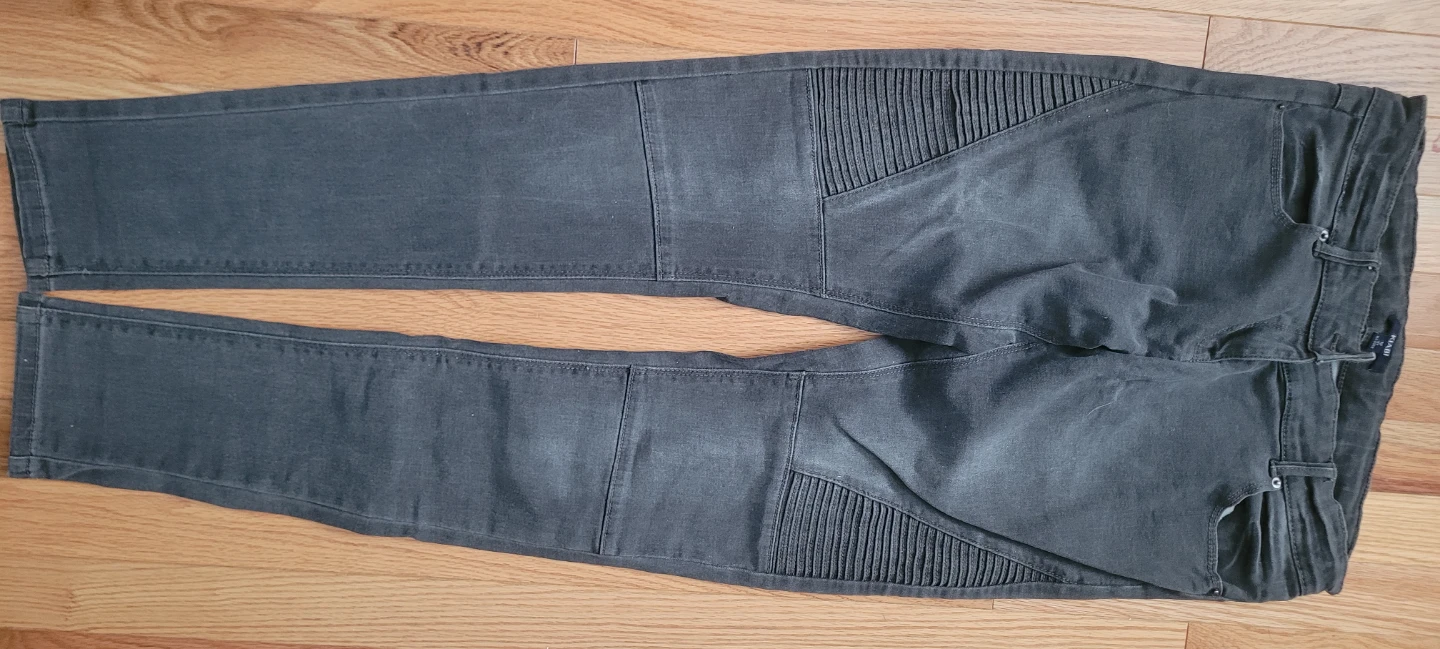 KIABI Grey Moto Jeans Size M