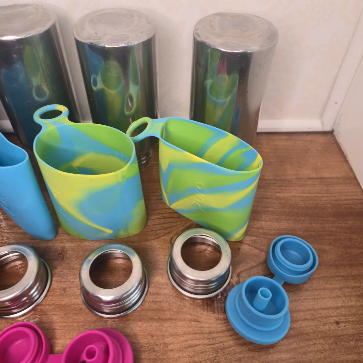 Pura Stainless Steel Water Bottles with Lids & Sleeves - photo 3