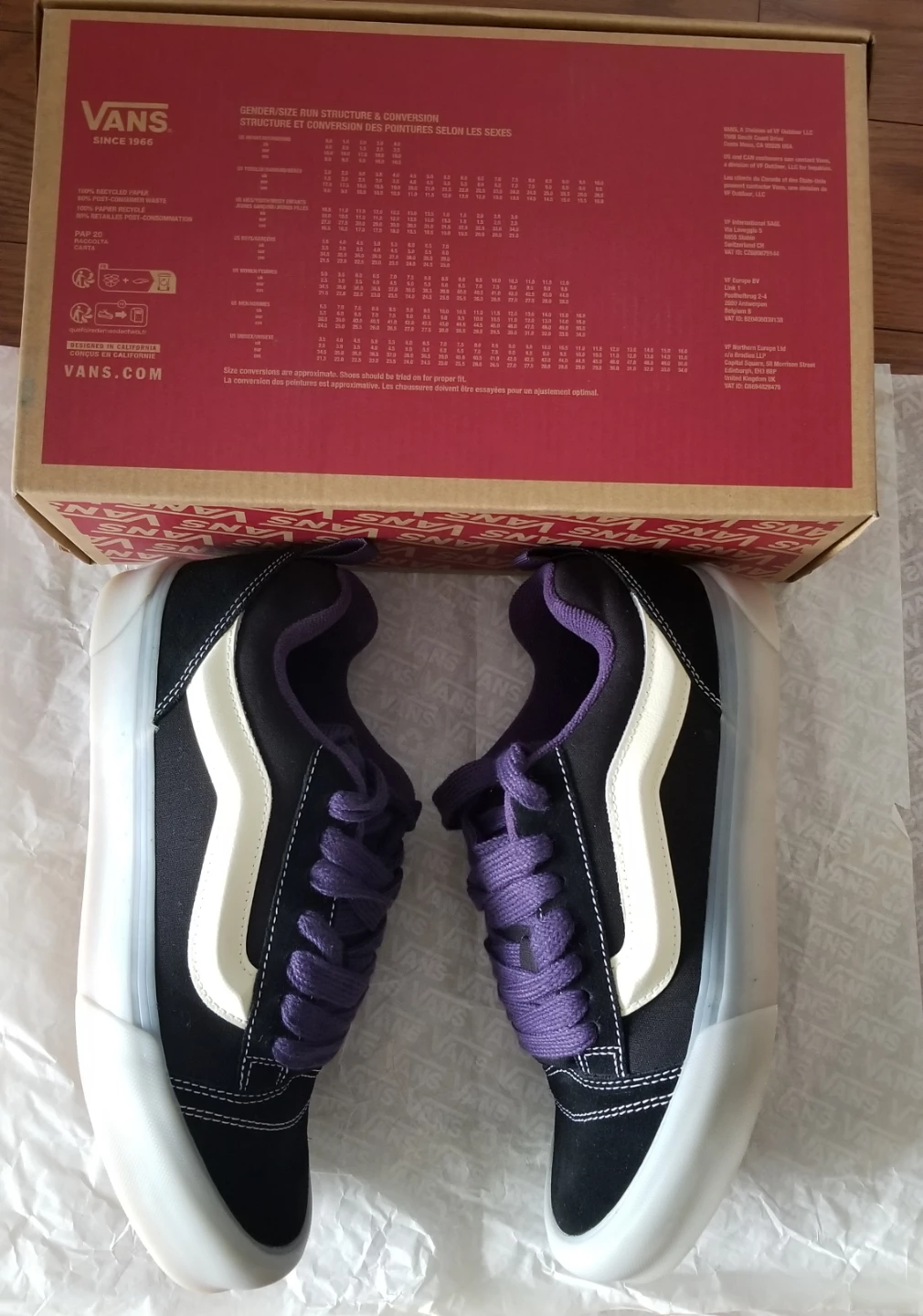 VANS Knu Skool  GLOW BLACK /PURPLE SIZE US Men's size 8.5. - photo 4
