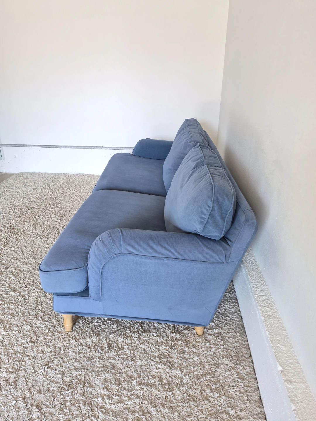 Beautiful Blue Ikea Stocksund 3 Seater Sofa Couch - photo 4