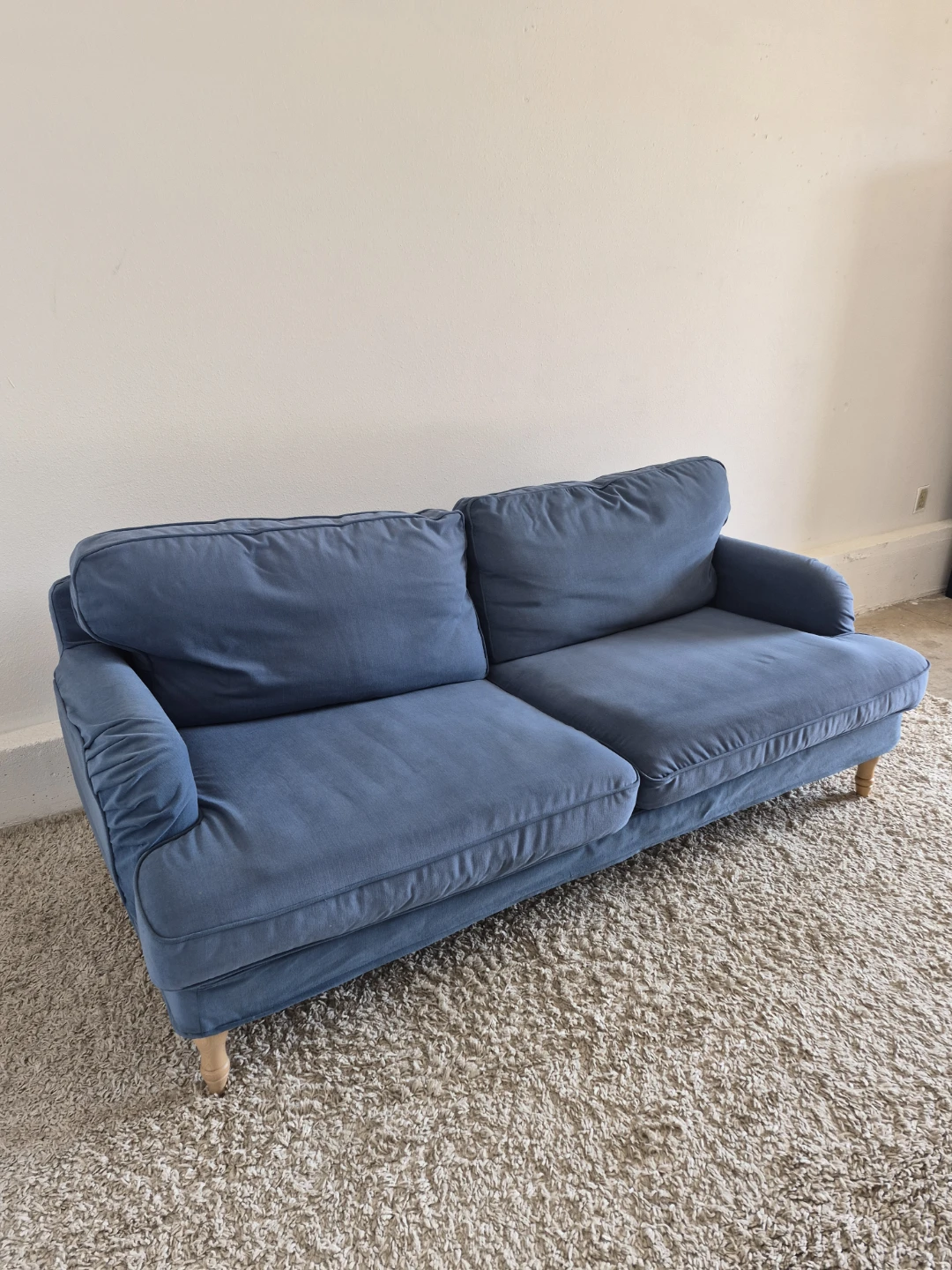 Beautiful Blue Ikea Stocksund 3 Seater Sofa Couch - photo 5