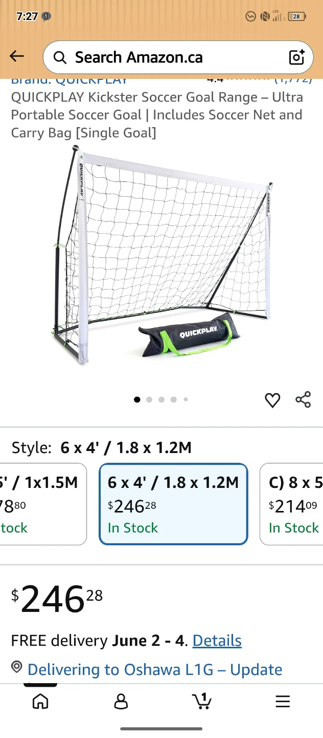 2 QUICKPLAY Kickster Soccer Goal 6' x 4' - photo 2