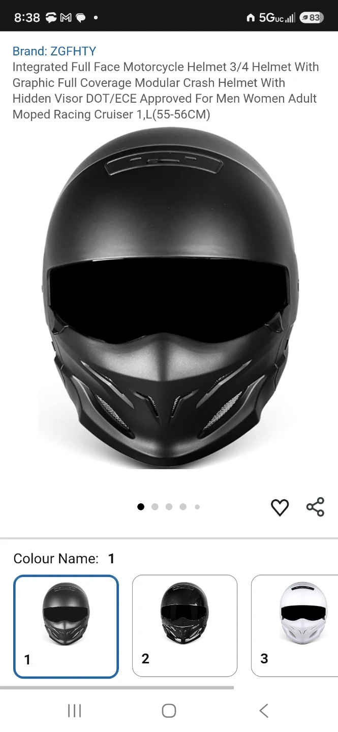 Full Face Motorcycle Helmet - Size XL - photo 2