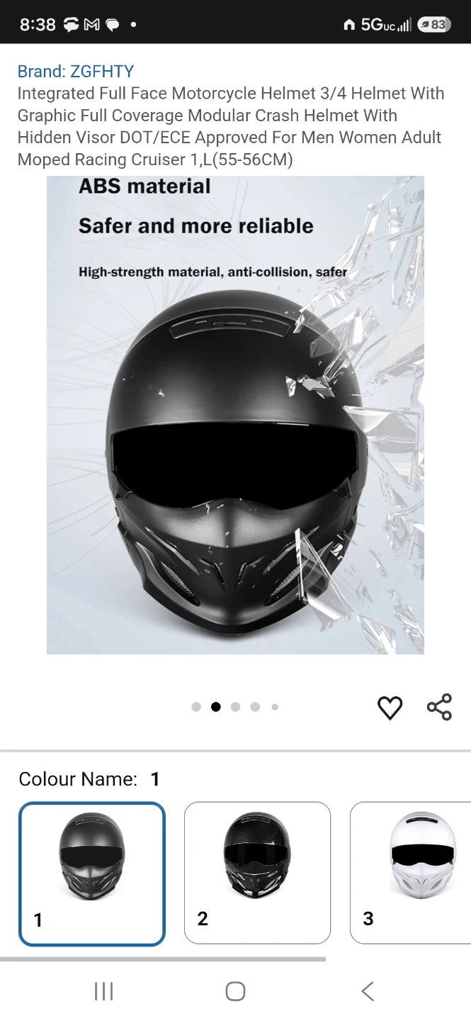 Full Face Motorcycle Helmet - Size XL - photo 3