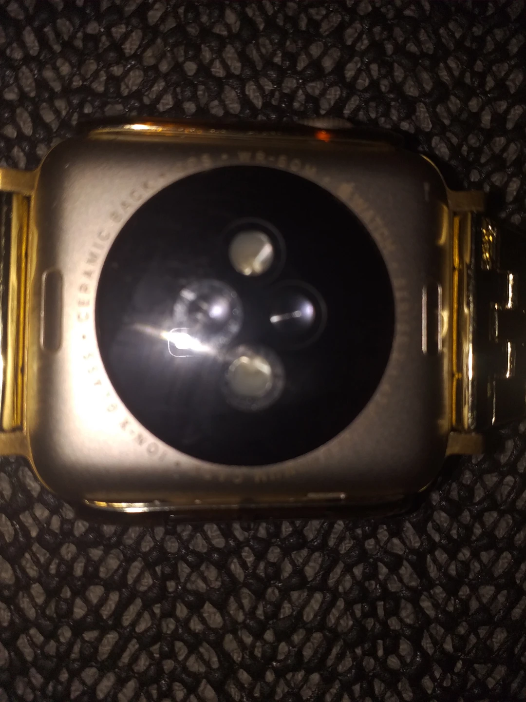 Apple Watch with Gold Chain Strap and Crystal Bezel - photo 4