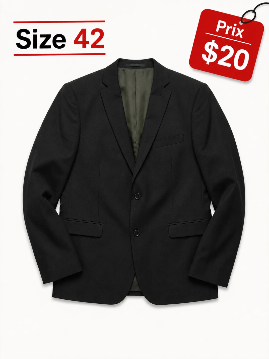 Men's Navy Pinstripe Suit Jacket and Pants Set - photo 4