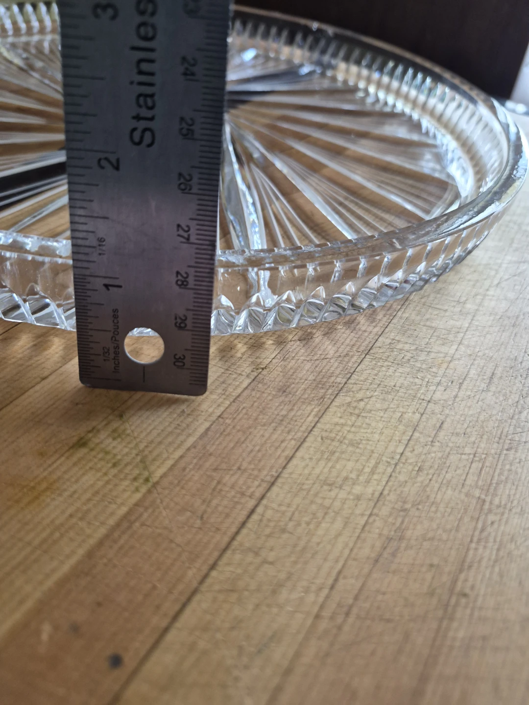 Glass Serving Platter with Starburst Design - photo 3