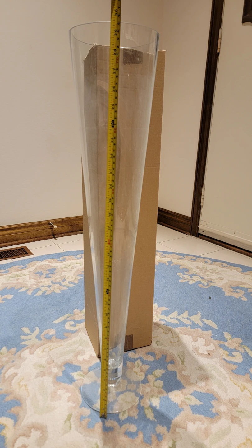 Large Clear Glass Vase - photo 3
