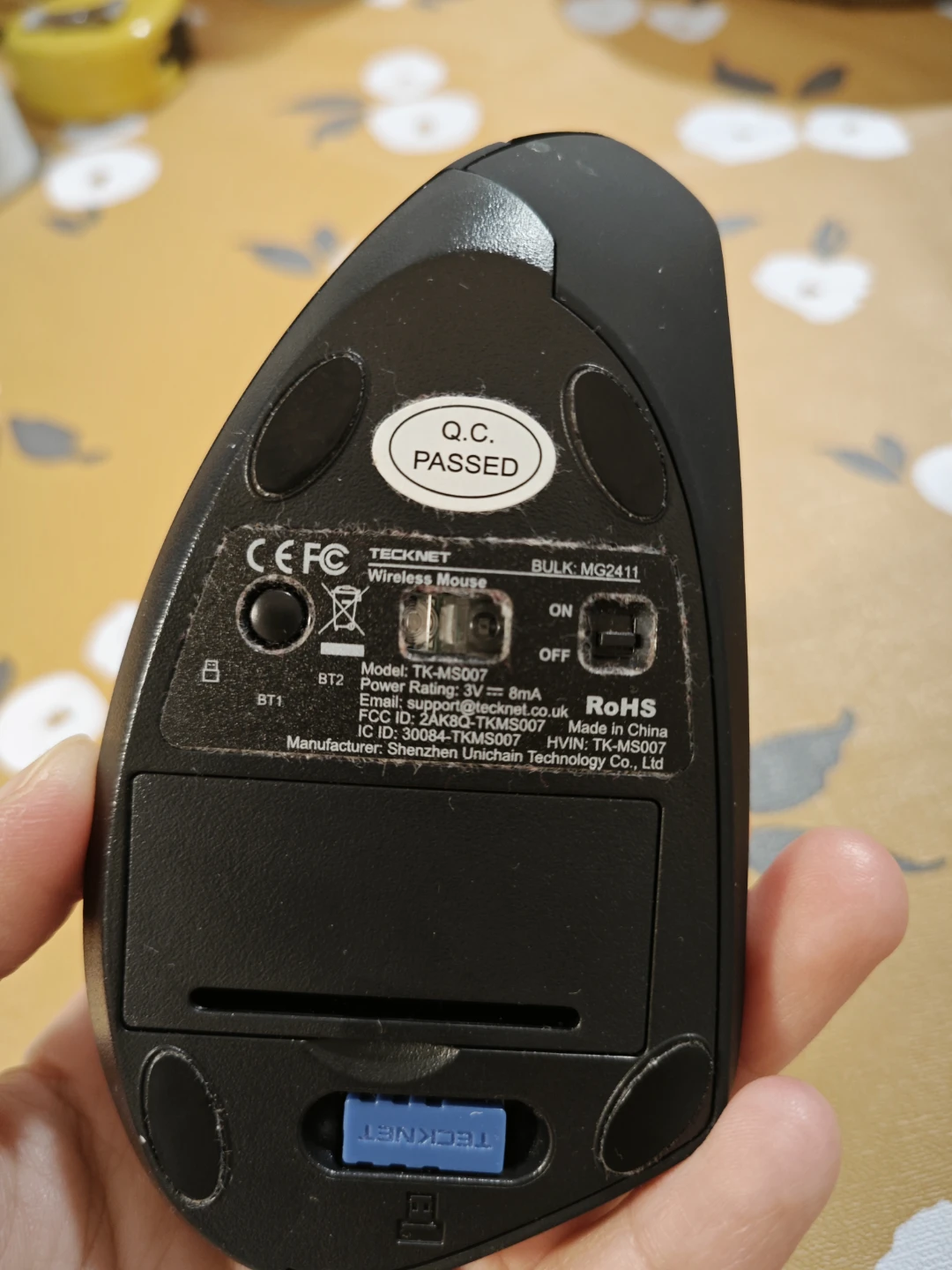 TECKNET Ergonomic Vertical Wireless Mouse - photo 5