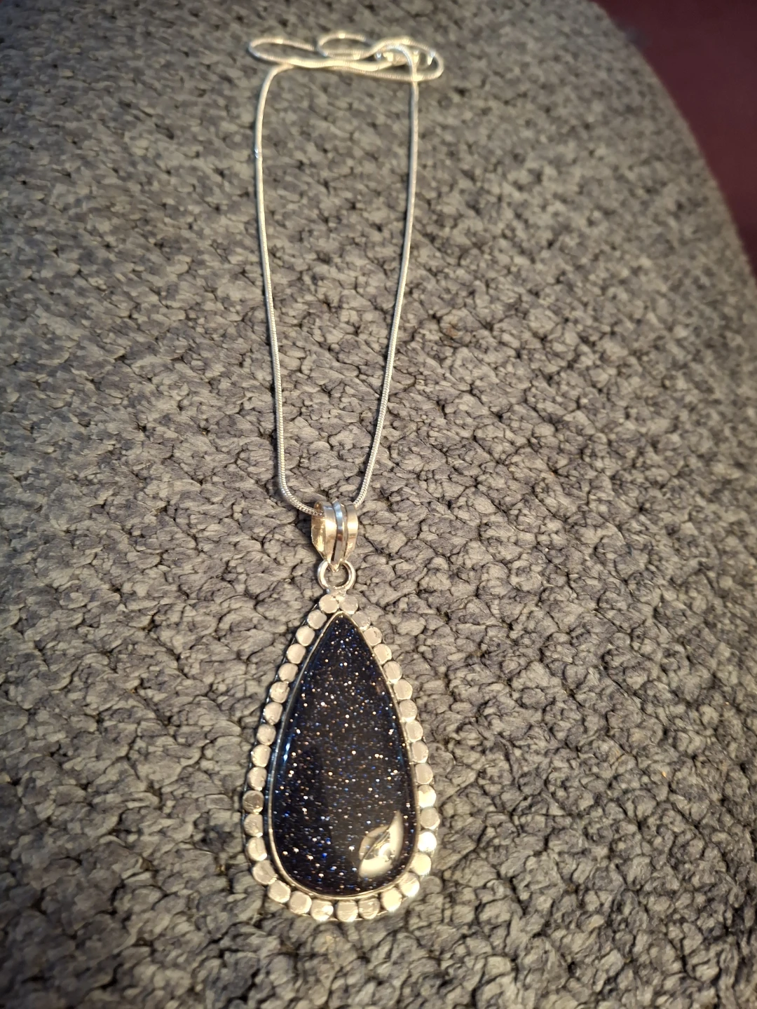 Sterling Silver Goldstone  Necklace - photo 2