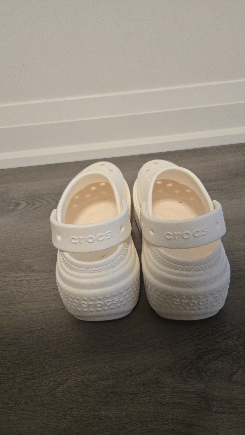 White crocs platform W8/M6 - photo 2