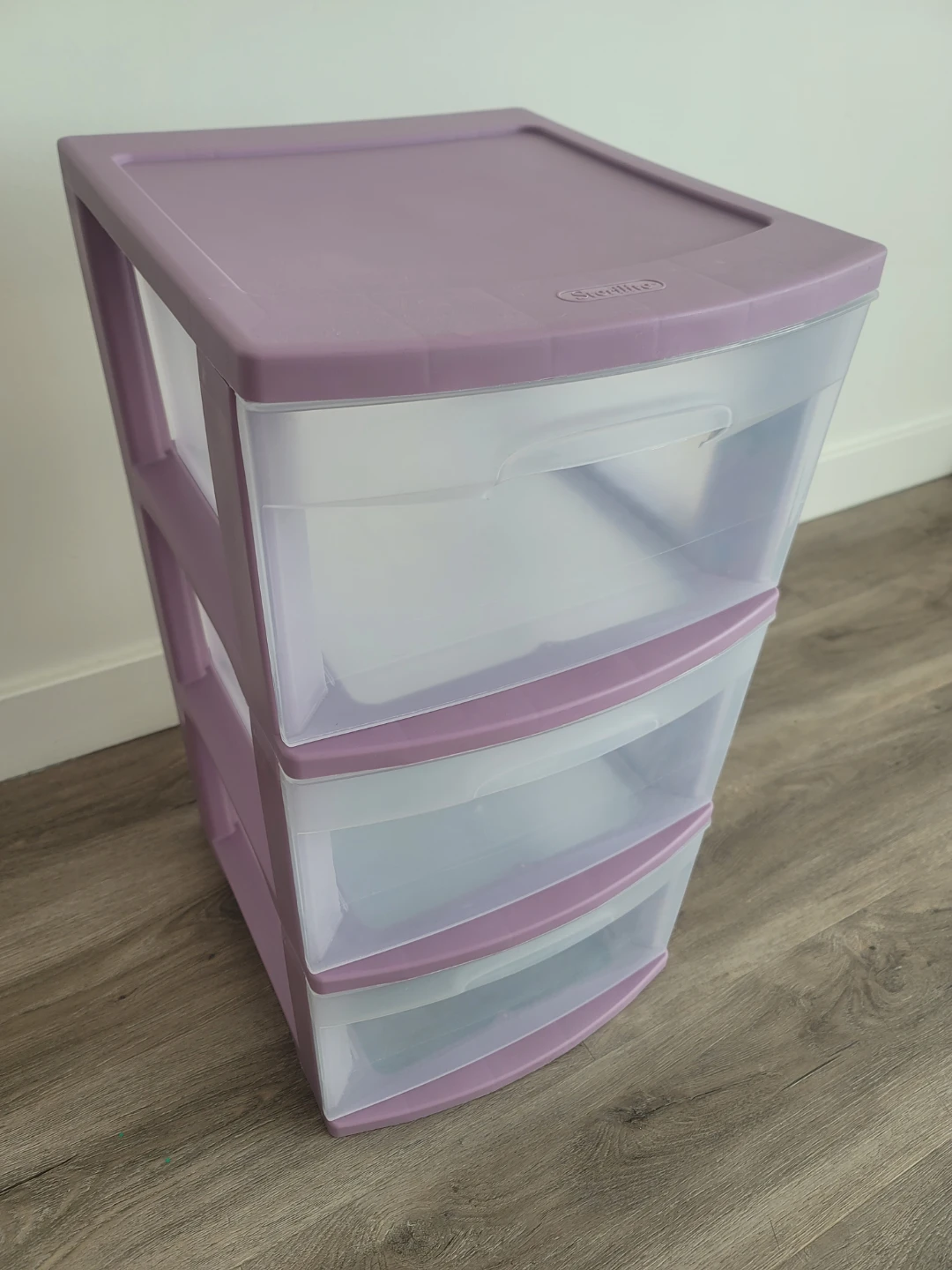 3-Layer Plastic Drawers Pink/Purple - photo 2