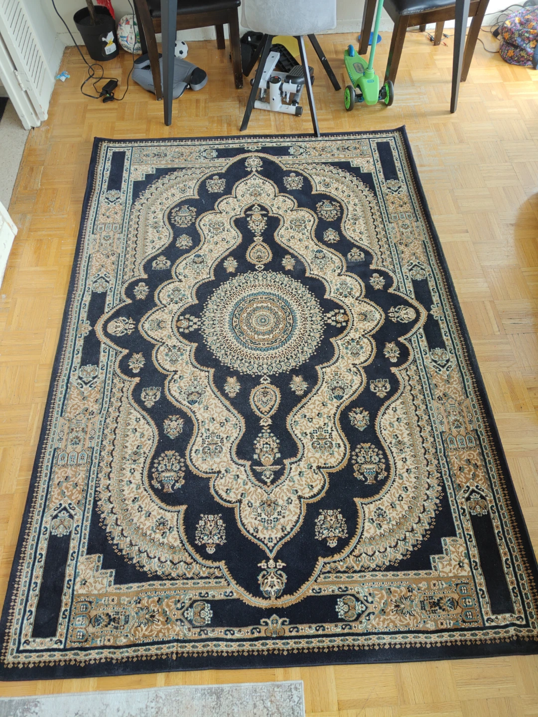 Dark blue   Area Rug moving sale