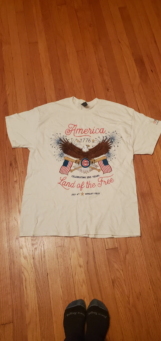 Chicago Cubs America 1776 Land of the Free T-Shirt XL