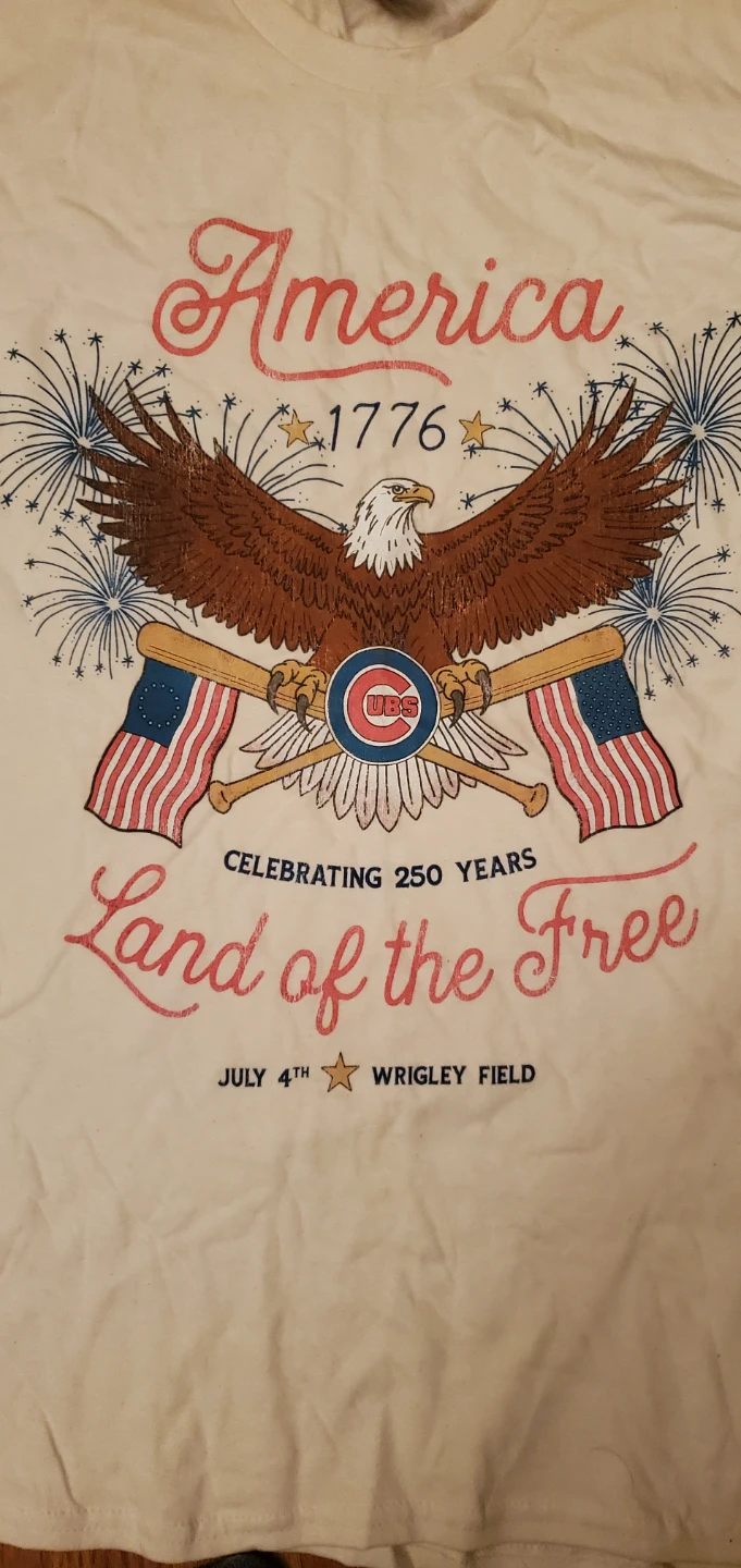 Chicago Cubs America 1776 Land of the Free T-Shirt XL - photo 2
