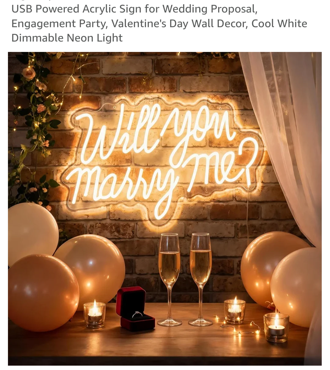 Will you marry me? Neon Sign Light