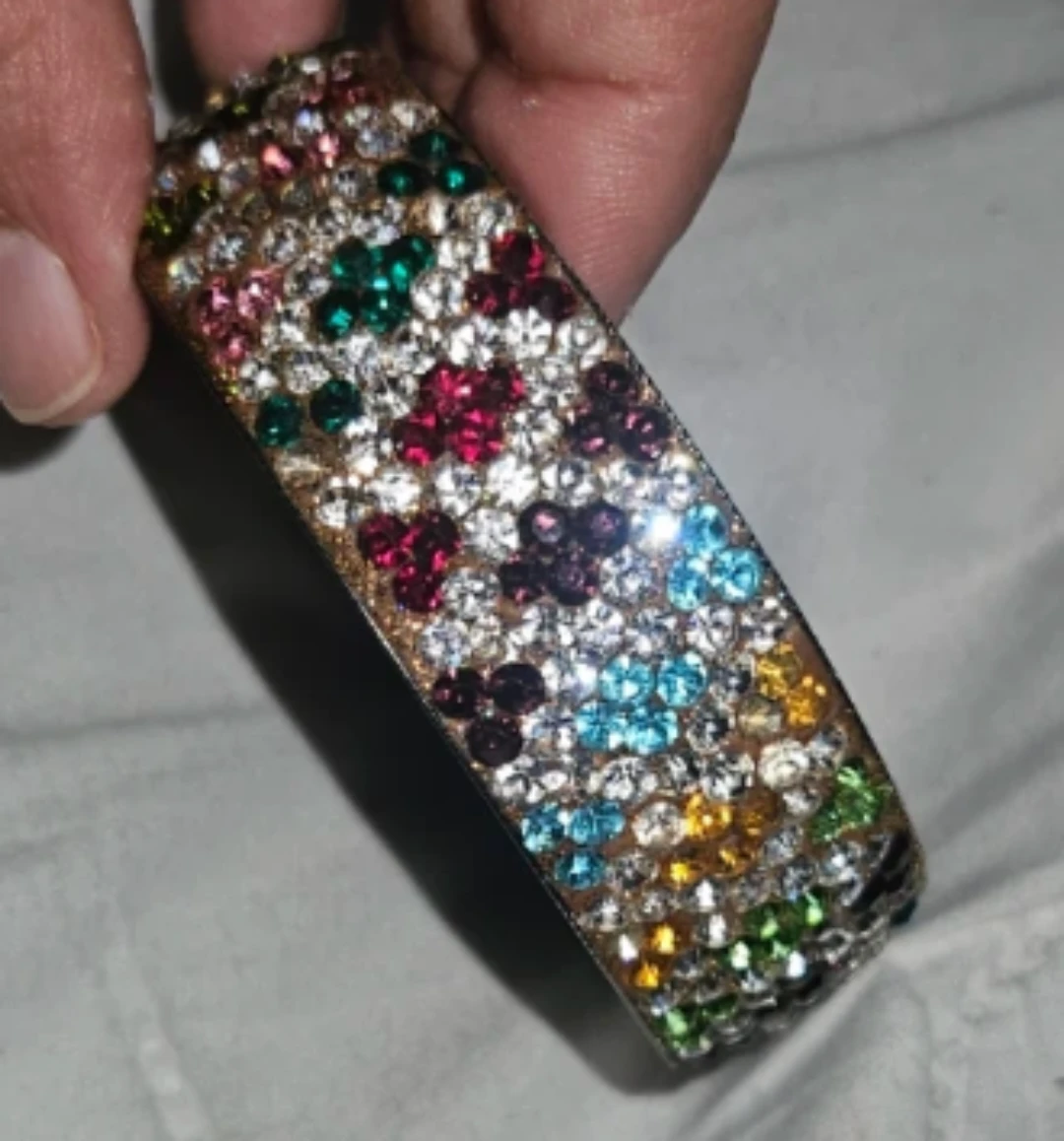 Crystal  Multicoloured Bangle Bracelet - photo 2