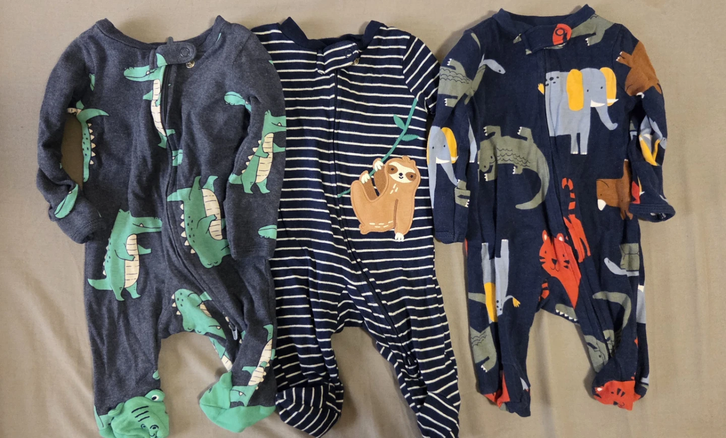 Bundle of 3 Baby Sleepers size newborn