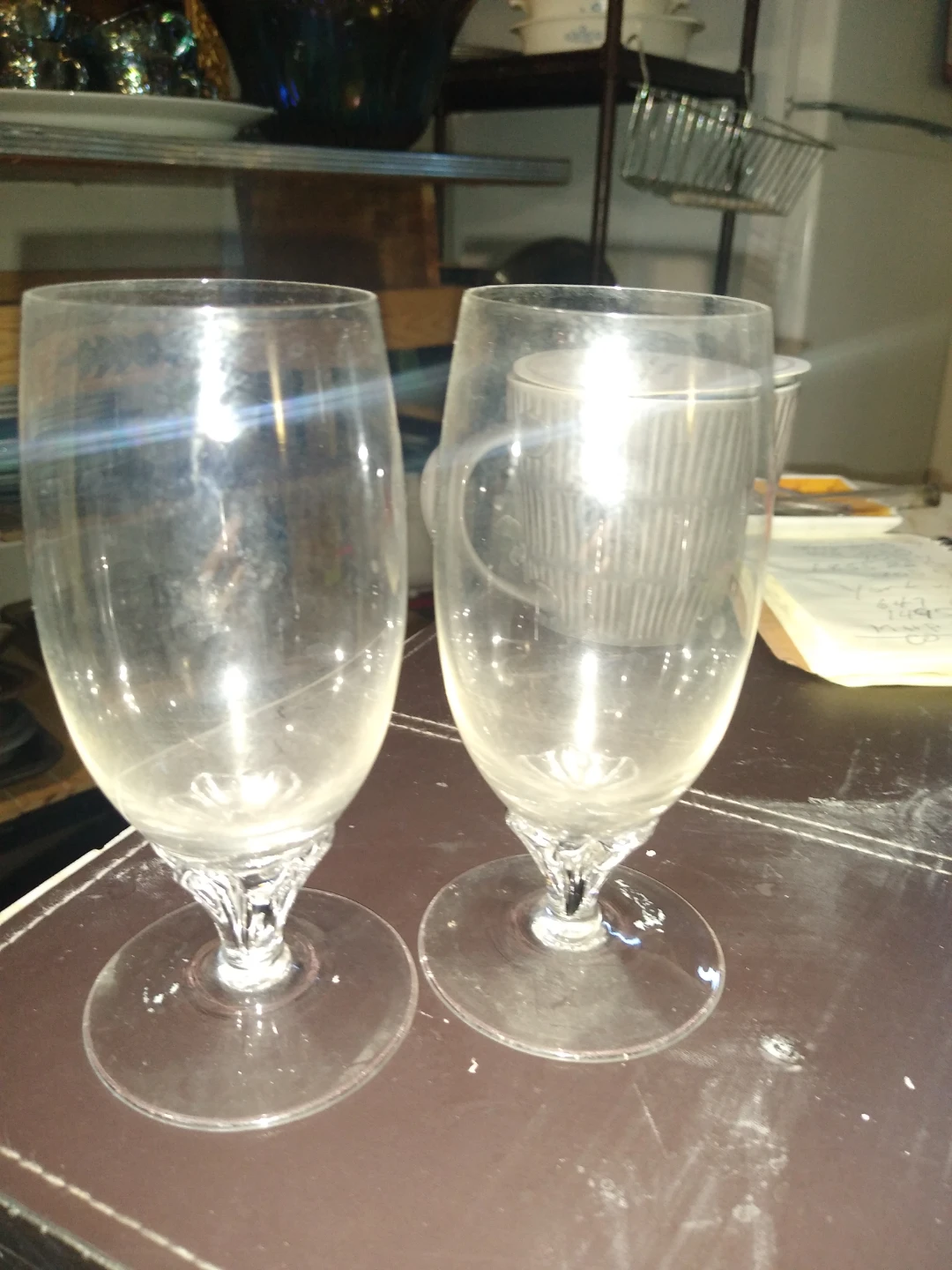 To Balfour Czechoslovakian Crystal champagne flutes - photo 2