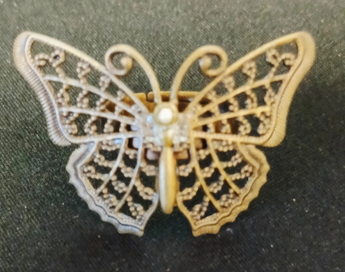 Bronze Butterfly filigree Ring