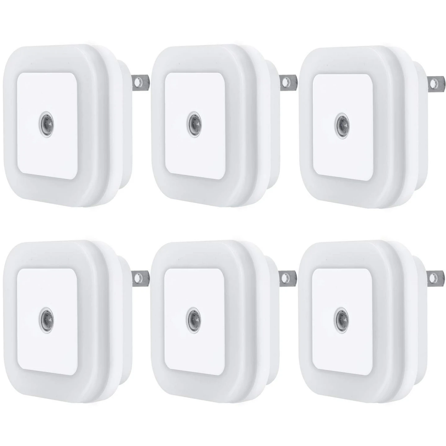 LED Night Light w/ Dusk to Dawn Sensor, Daylight White, 6-Pack