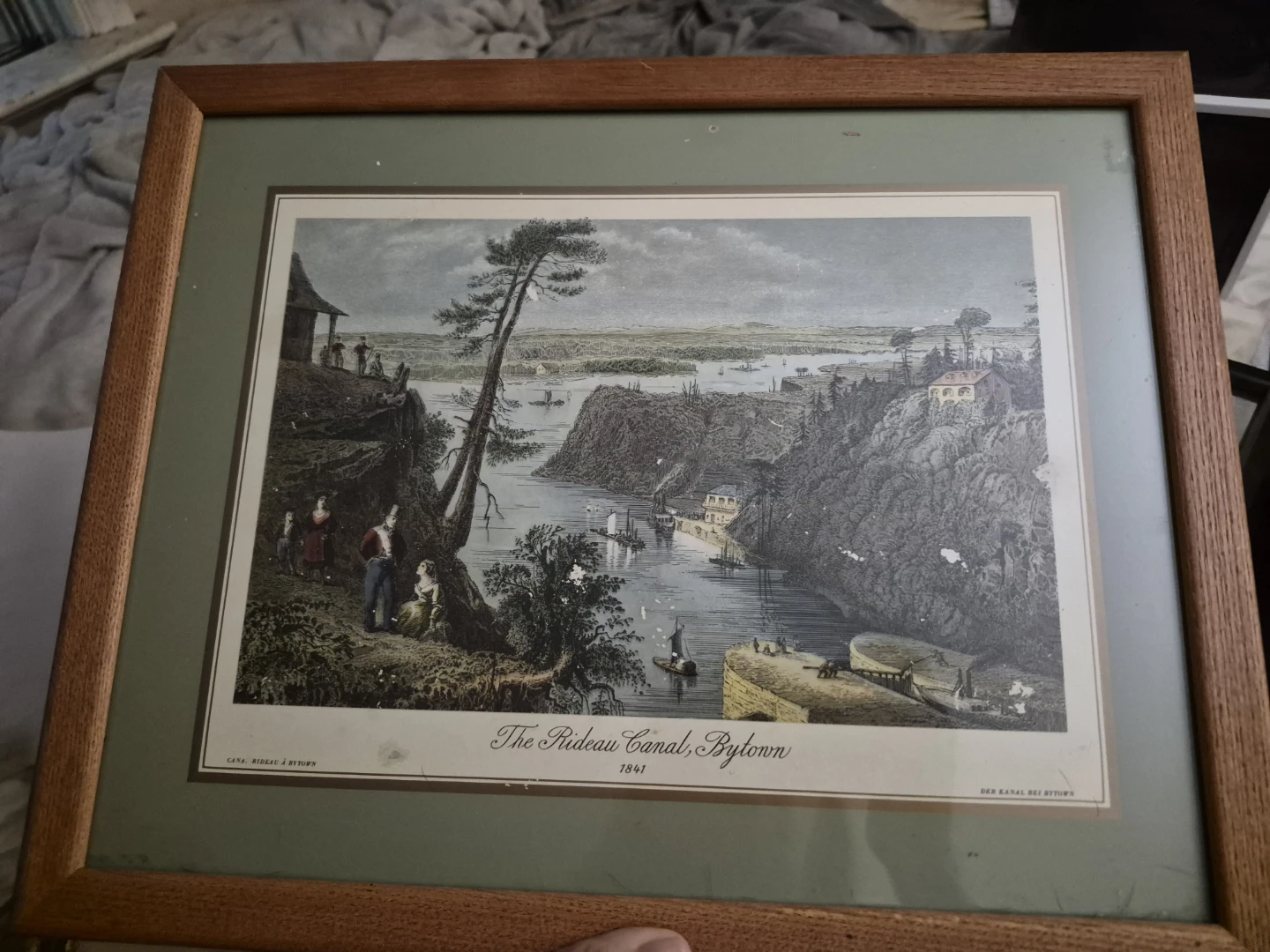 Framed Print "The Rideau Canal, Bytown" 1841