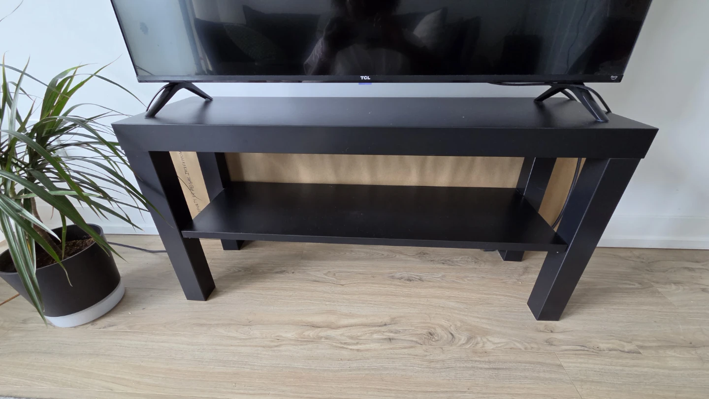 Black TV Stand with Shelf - photo 3