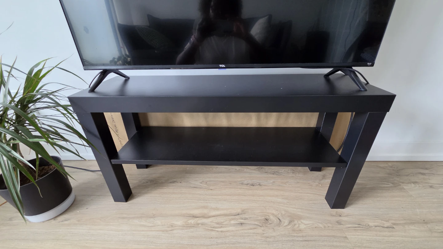 Black TV Stand with Shelf - photo 4