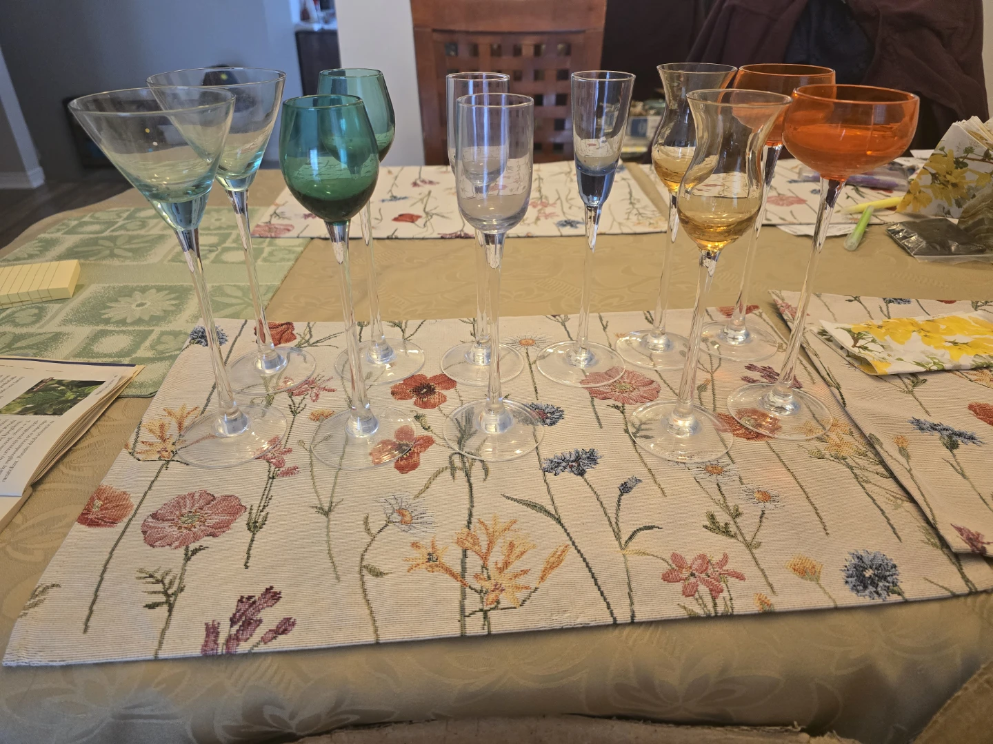11 Coloured Shot Glasses