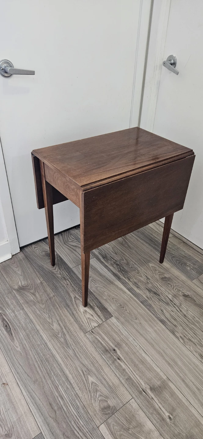 Drop Leaf Side Table with Drawer - photo 2