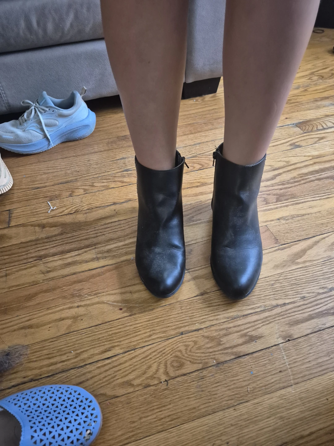 Black Ankle Boots with Studs...size 10