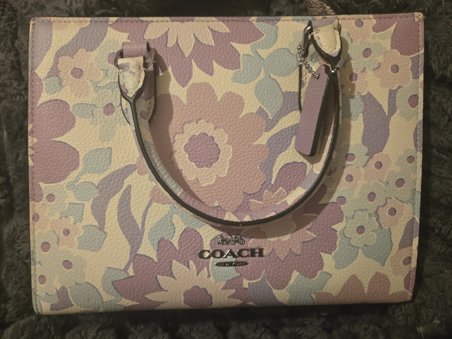 Coach Floral Print Small Tote Bag - Ivory Multi
