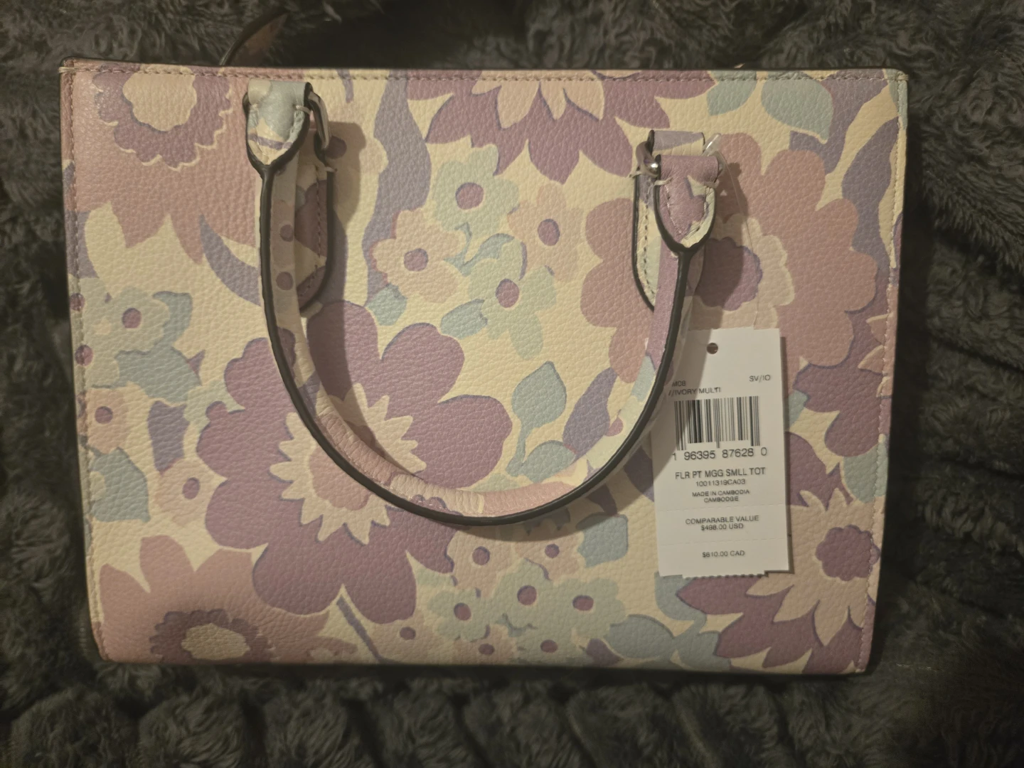 Coach Floral Print Small Tote Bag - Ivory Multi - photo 3