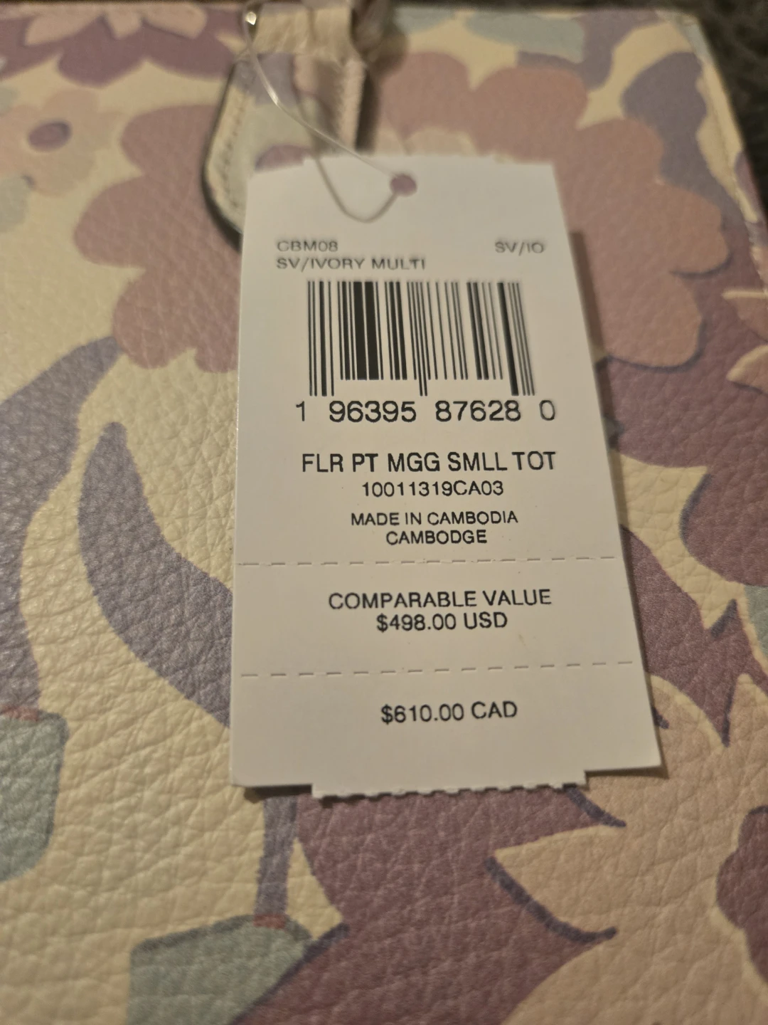 Coach Floral Print Small Tote Bag - Ivory Multi - photo 4