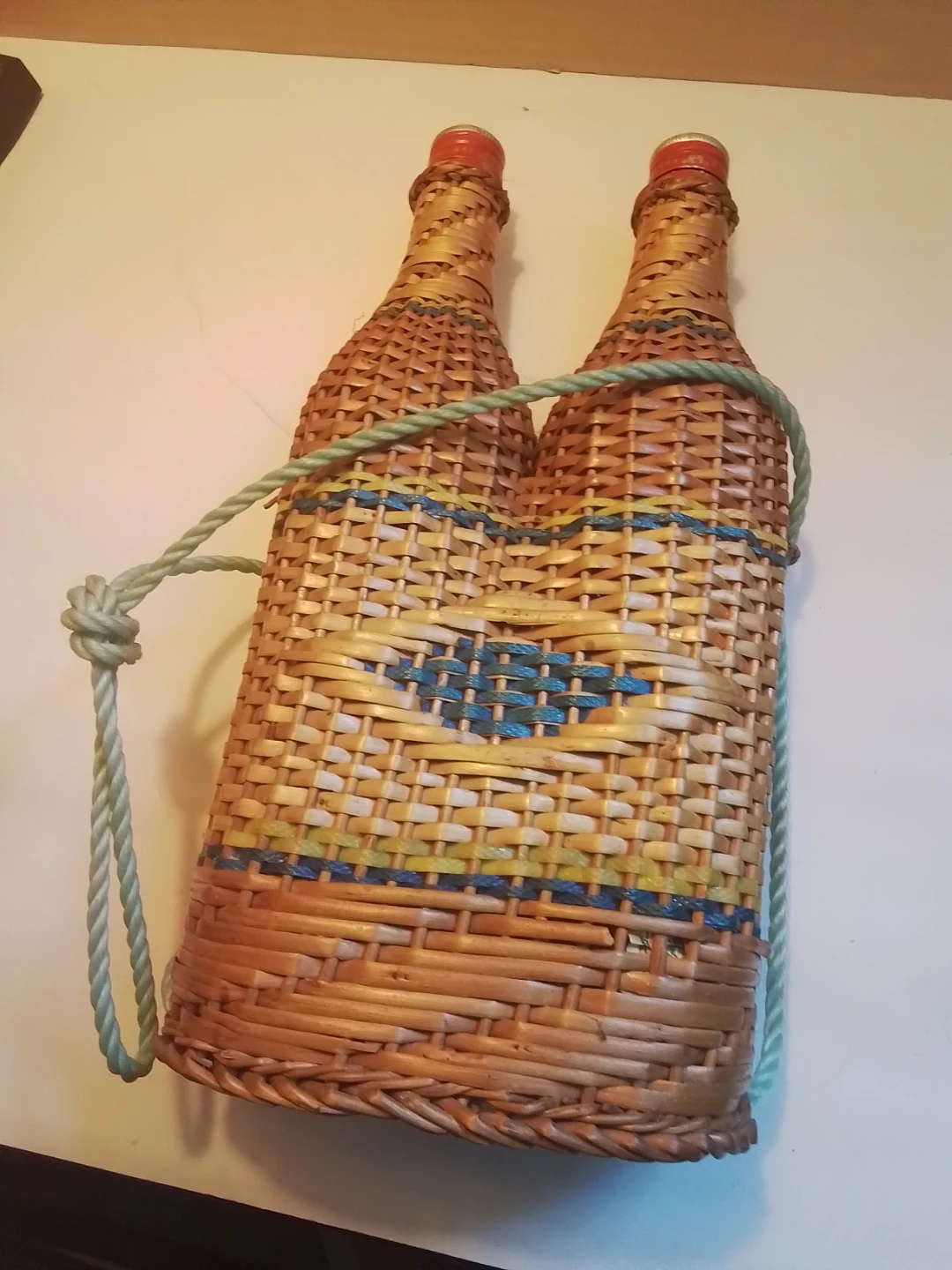 Rare 1960s Demijohn Double Bottle Decanter