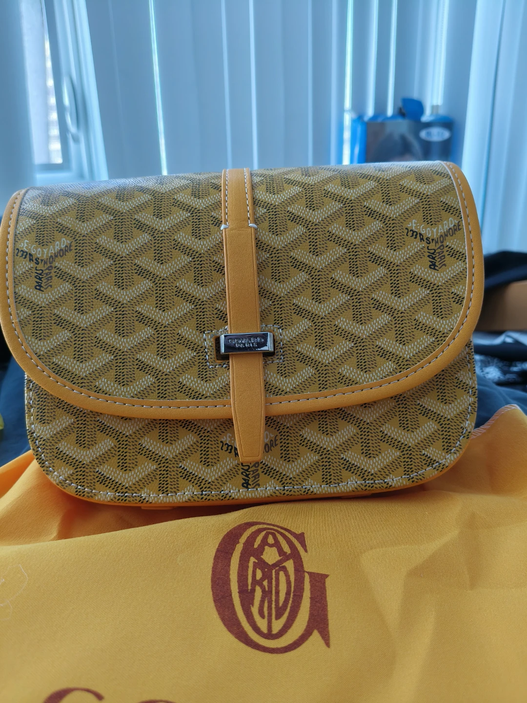 Goyard Yellow Chevron Clutch Bag - photo 2