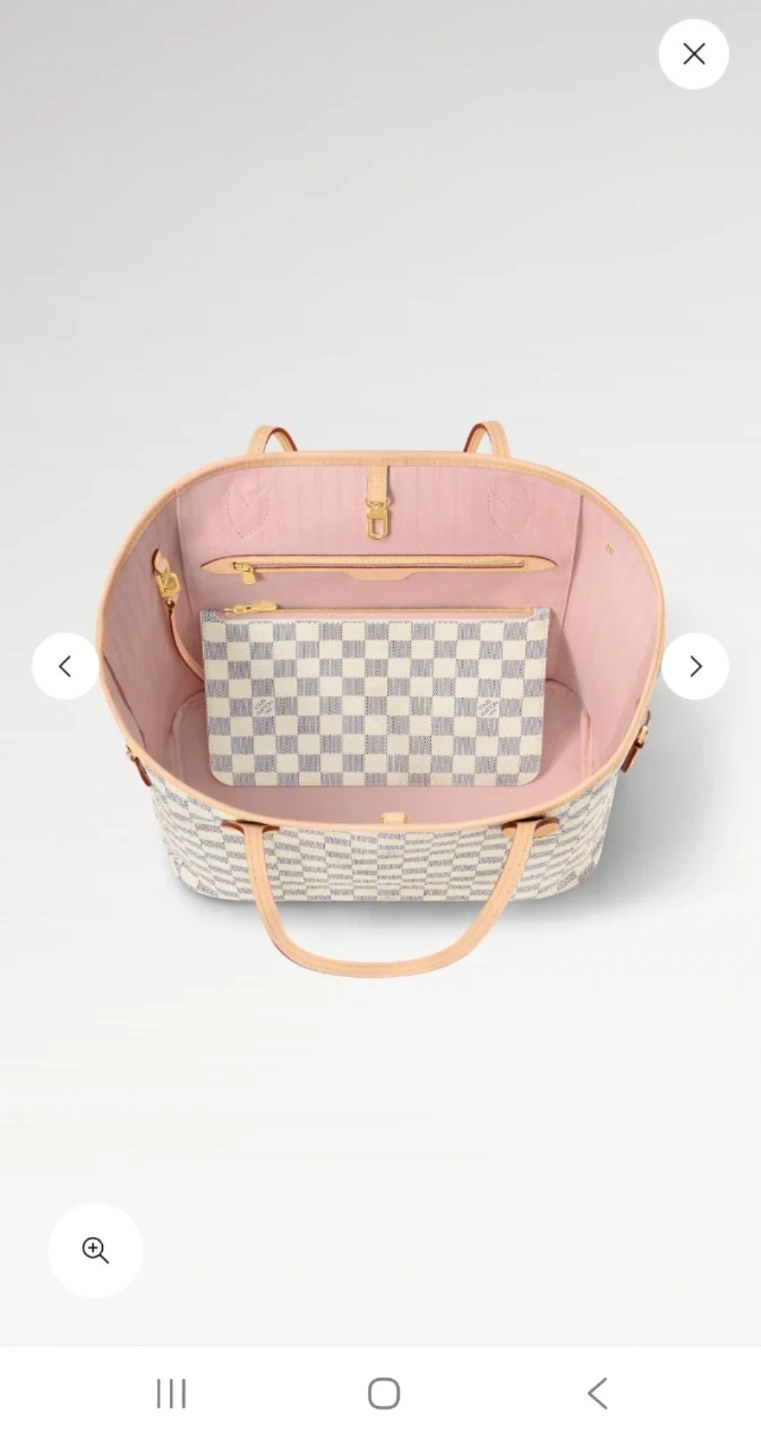 Louis Vuitton Neverfull MM Damier Azur Tote Bag