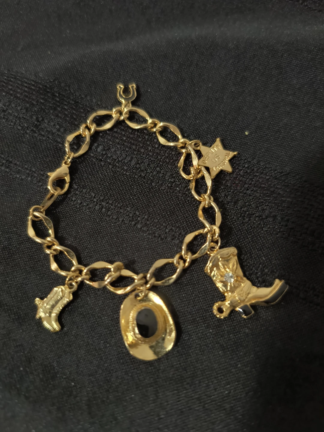 Gold-tone Western Charm Bracelet