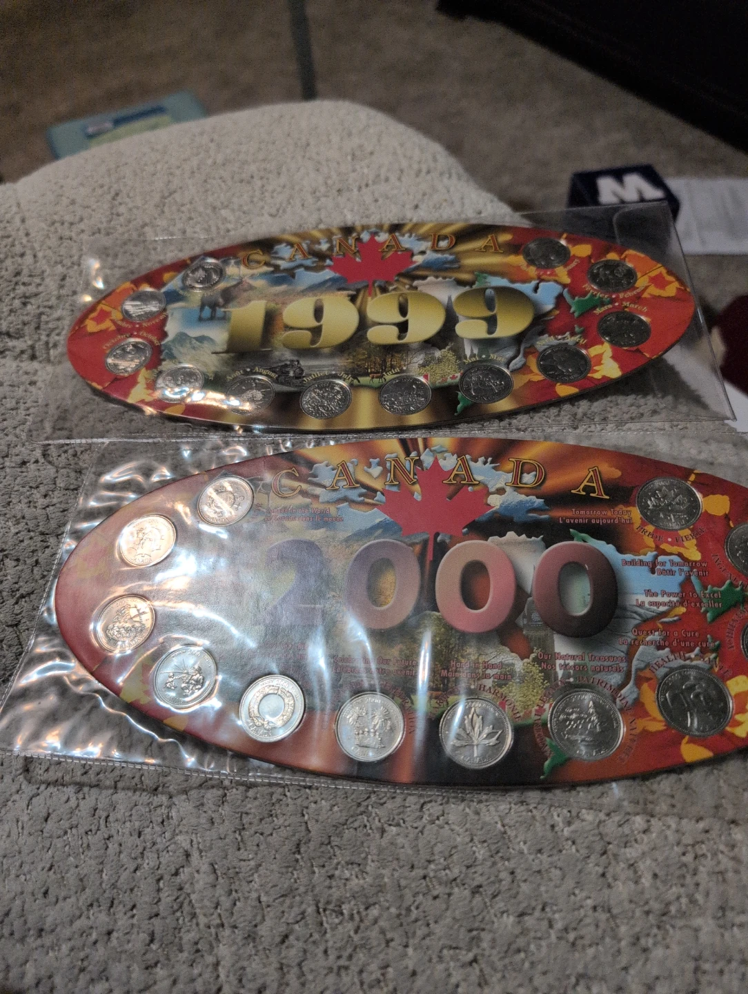 Canada 2000 Coin Set and 1999 quarters