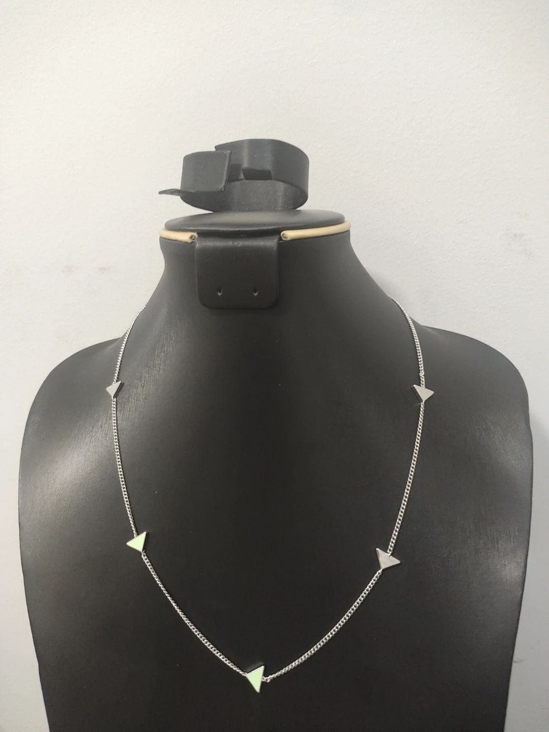 Prada Silver Triangle Pendant Necklace - photo 3