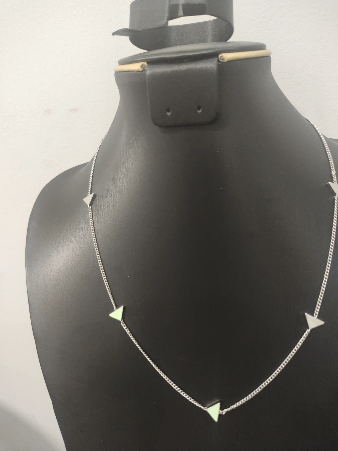 Prada Silver Triangle Pendant Necklace - photo 4