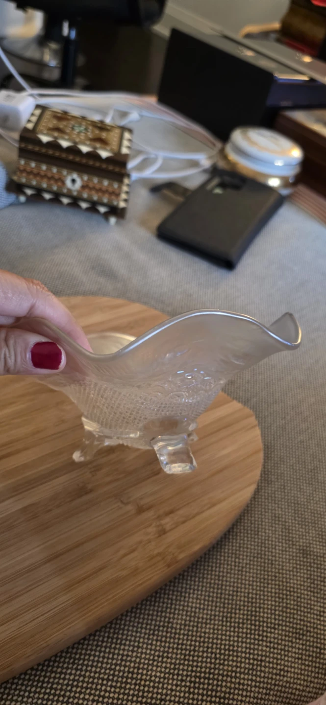 Iridescent Glass Carnival Candy Dish - photo 4