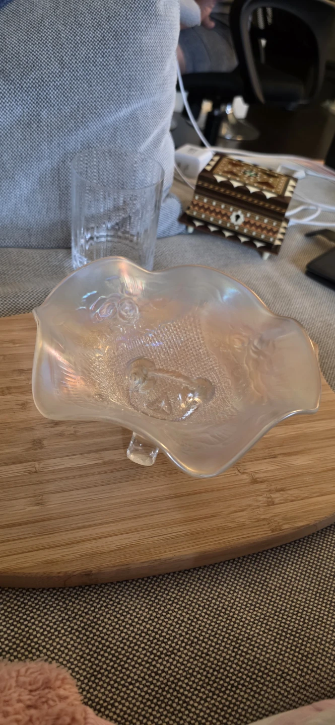 Iridescent Glass Carnival Candy Dish - photo 5