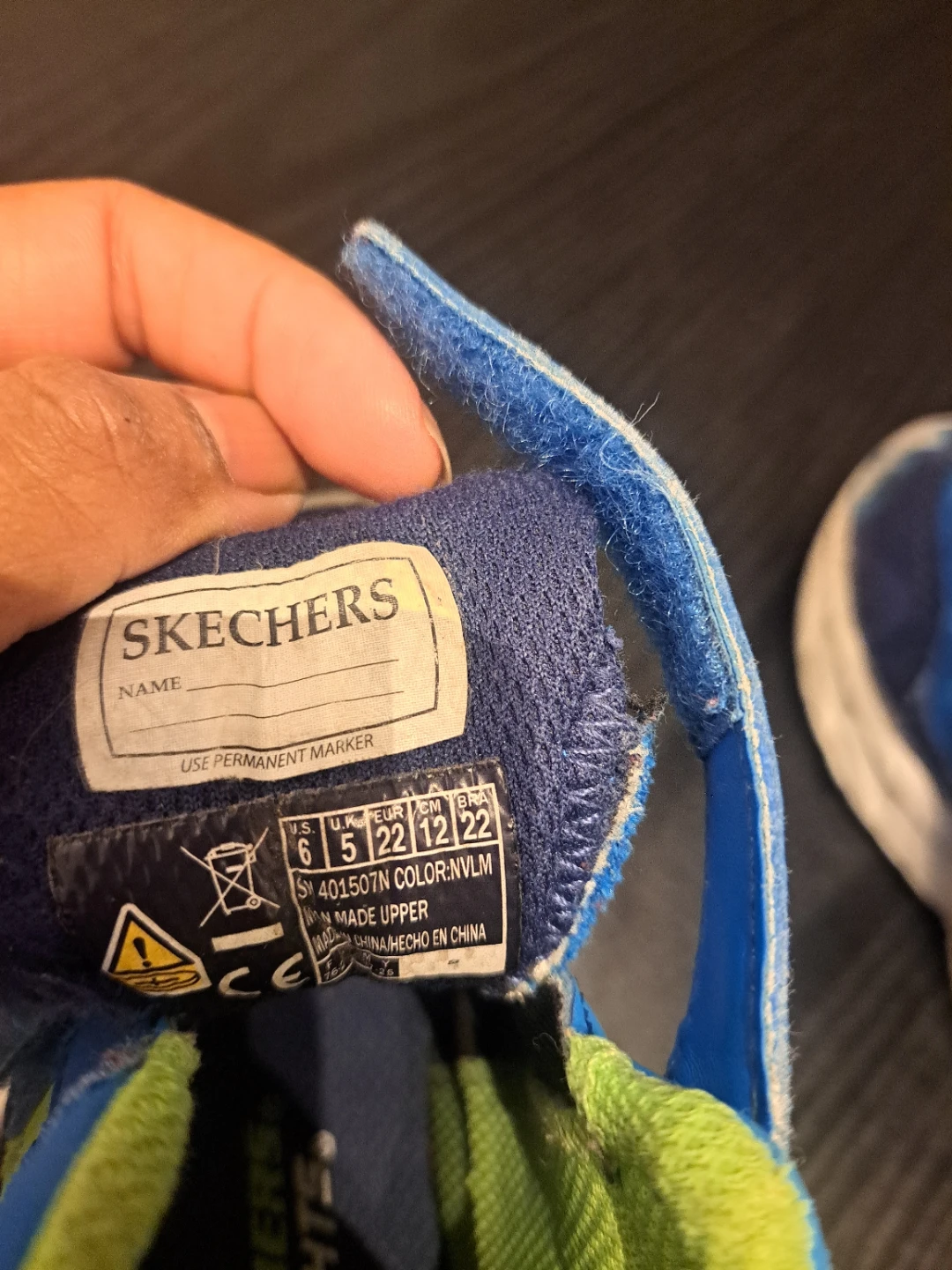 Skechers S-Lights Kids Blue Light-Up Shoes 6C - photo 4