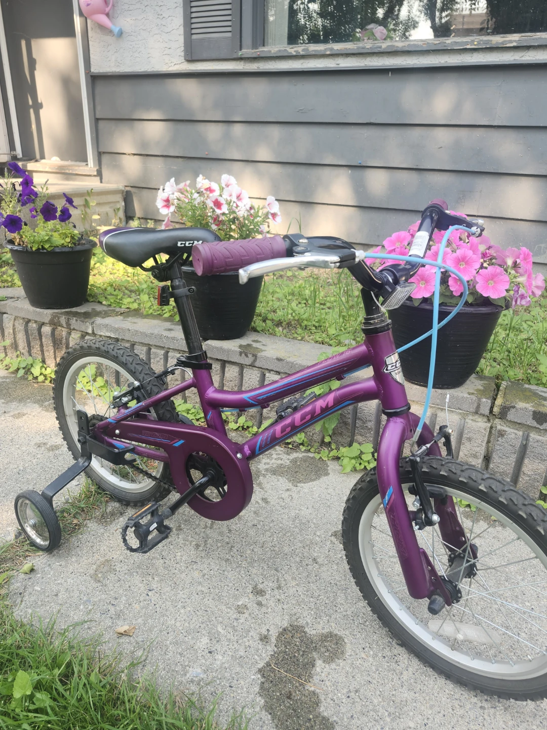 CCM Purple Kids Bike with Training Wheels - photo 2