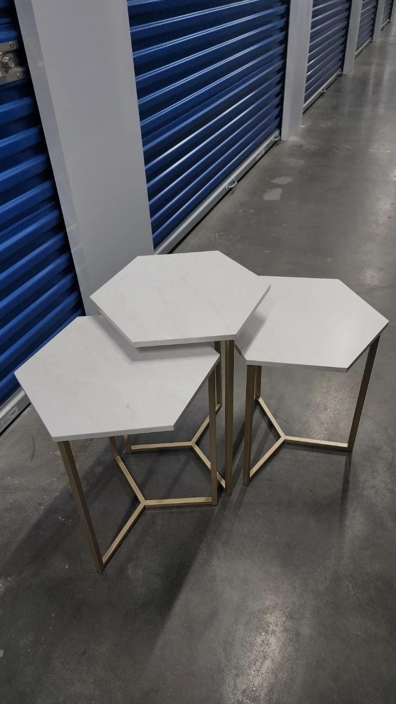 Set of 3 Hexagonal Nesting Side Tables